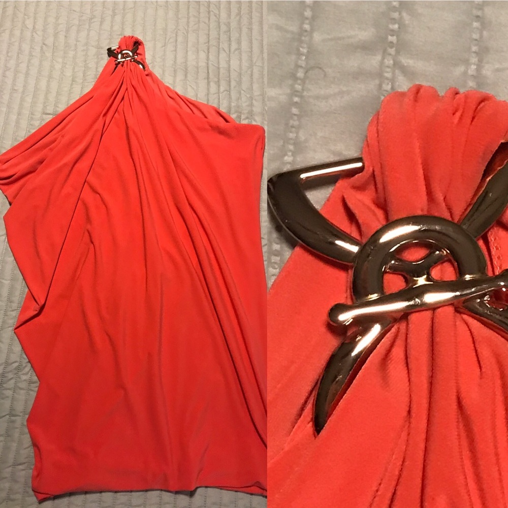 Coral Color Cocktail Dress
